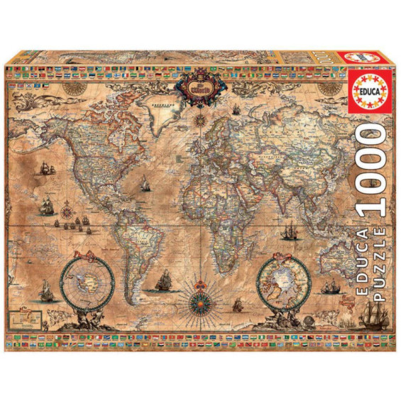 Educa Puzzle 1000 Piezas Mapamundi - 15159