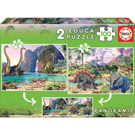 Educa Puzzle 2 x 100 Piezas Dino World - 15620