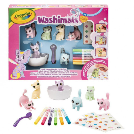 Crayola Washimals Pets Nueva Bañera 6 Mascotas Colores Pastel