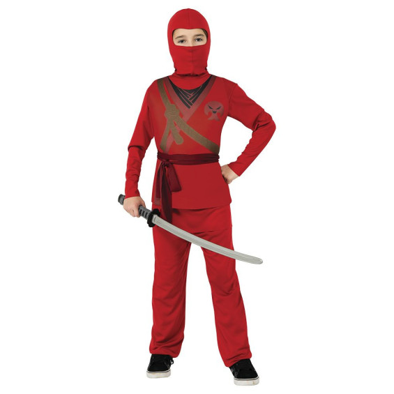 Disfraz Infantil Skull Ninja Rojo Talla 5-6 Años