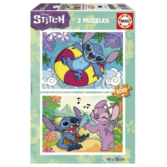 Educa Puzzle 2 x 100 Piezas Stitch Disney - 19998