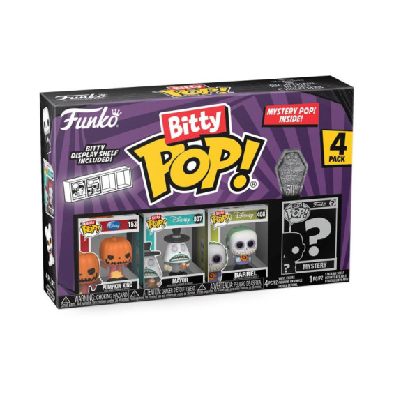 Funko Bitty Pop! Pesadilla Antes De Navidad Pack 4 Figuras De Vinilo Serie 2