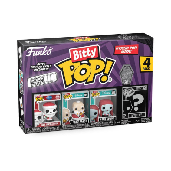 Funko Bitty Pop! Pesadilla Antes De Navidad Pack 4 Figuras De Vinilo Serie 4