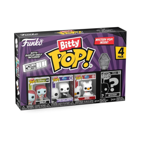 Funko Bitty Pop! Pesadilla Antes De Navidad Pack 4 Figuras De Vinilo Serie 3