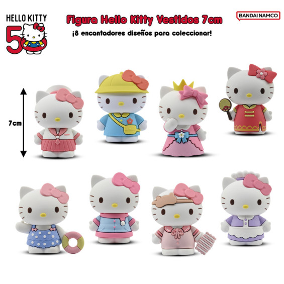 Hello Kitty Figura Vestidos 7 cm