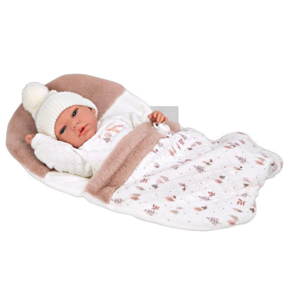 Muñecas Arias Muñeca con Peso Elegance Andie Rosa con Saquito de Dormir 40 cm