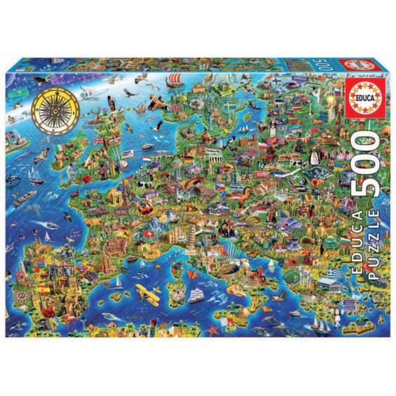 Educa Puzzle 500 Piezas Mapa de Europa - 17962