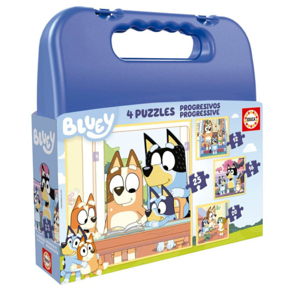 Educa Puzzle Progresivo 12-16-20-25 Piezas Maleta Bluey - 19830