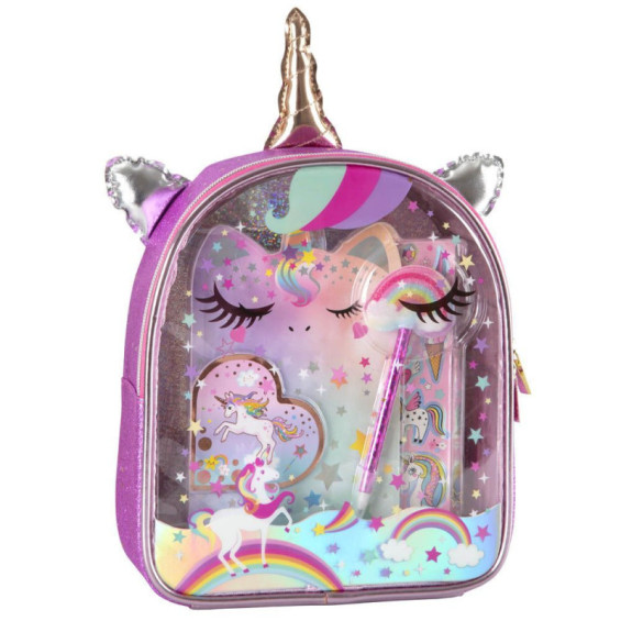 Mochila Unicornio con Accesorios de Papelería